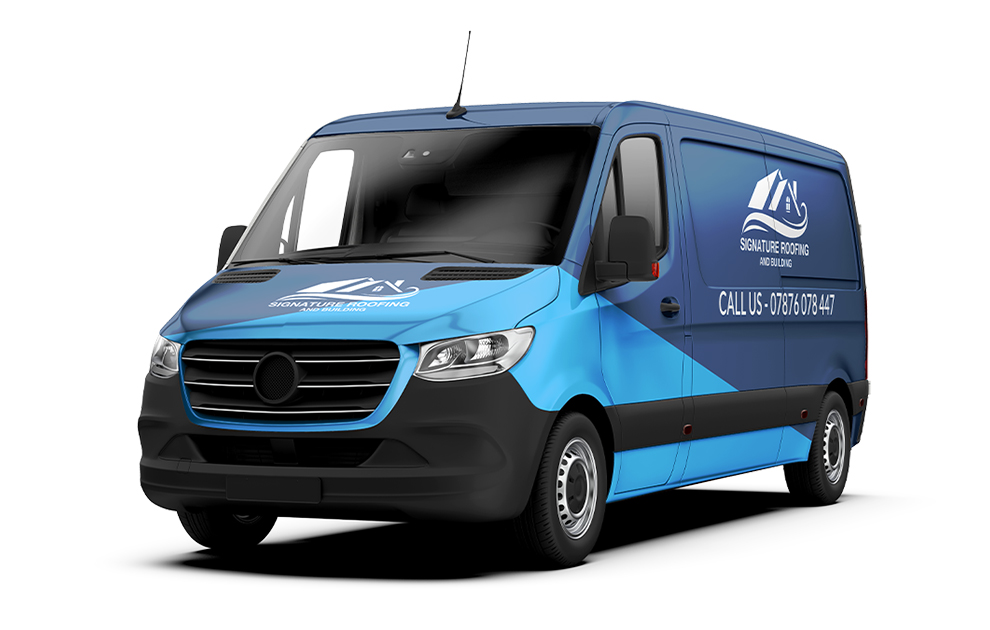 signature roofing fleet van